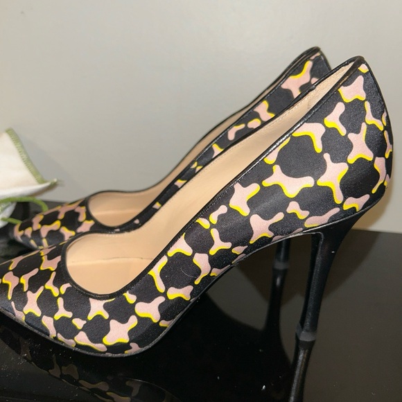 LONGCHAMP Le Pliage No Fantaisie Pointed Toe High Heel Pump Size 38 NEW - Picture 4 of 9